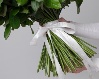 Букет из 101 розы нежный микс 50-60 см (Россия) под ленту small - 4