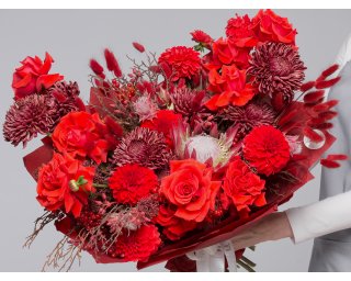 Букет цветов Огненный ритм  small - 3