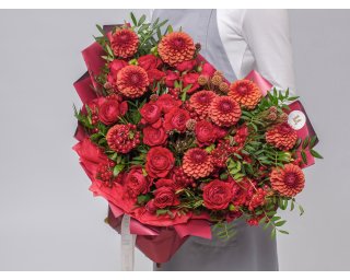 Букет цветов Рубиновый сад  small - 3