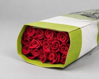 Пачка из 25 красных премиум роз (Эквадор) 40 см small - 3