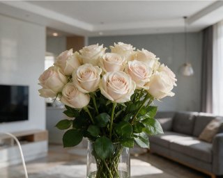 Пачка из 15 нежно-розовых роз (Россия) 40 см small - 4