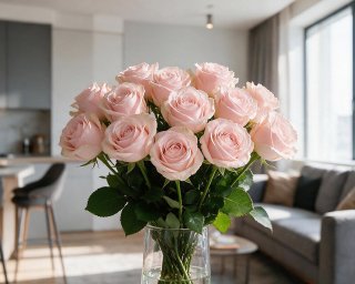 Пачка из 25 розовых премиум роз (Эквадор) 40 см small - 4