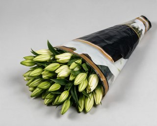 Пачка из 10 белых ориентальных лилий  small - 2