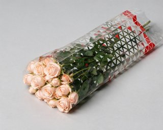 Пачка из 10 кремовых кустовых роз 40см (Кения)  small - 2