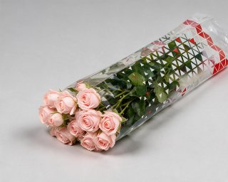 Пачка из 10 розовых кустовых роз 40см (Кения)  small - 2