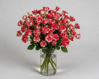 Пачка из 10 кустовых роз 40см (Кения) Файерворкс  small - 3