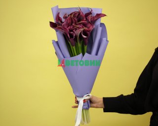 Букет из 19 калл в стильной упаковке  small - 3